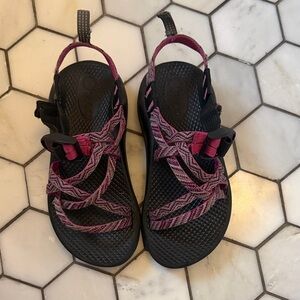 Chaco Sandals with Black and Purple Straps